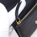 LOUIS VUITTON Monogram Empreinte Porte Monnaie Rosary Black M81455 Auth 189016-11