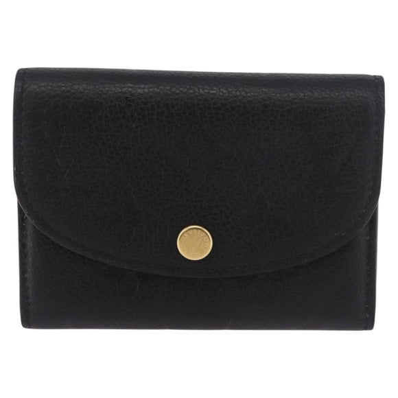 LOUIS VUITTON Monogram Empreinte Porte Monnaie Rosary Black M81455 Auth 189016
