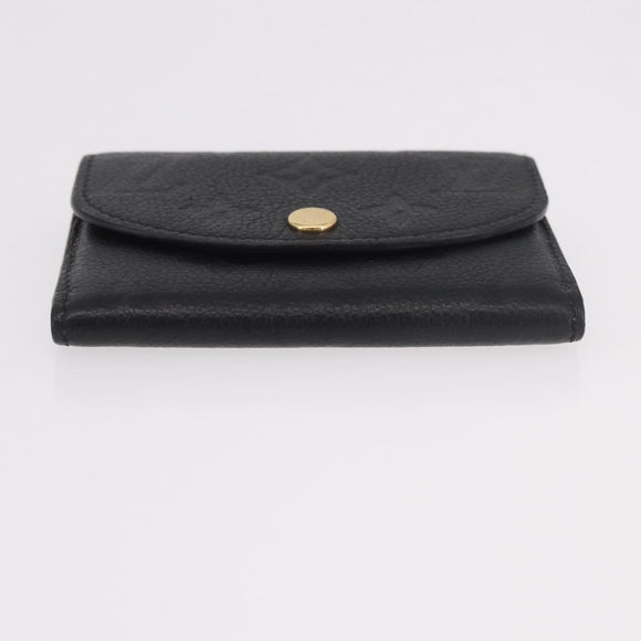 LOUIS VUITTON Monogram Empreinte Porte Monnaie Rosary Black M81455 Auth 189016