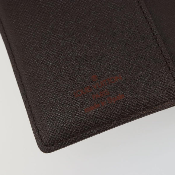 LOUIS VUITTON Damier Ebene Agenda PM Day Planner Cover R20700 LV Auth 189019