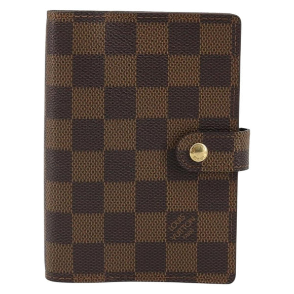 LOUIS VUITTON Damier Ebene Agenda PM Day Planner Cover R20700 LV Auth 189019