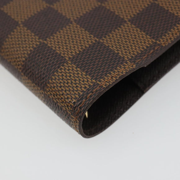 LOUIS VUITTON Damier Ebene Agenda PM Day Planner Cover R20700 LV Auth 189019