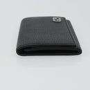GUCCI Kaarthouder Leer Zwart Zilver Auth 189021A-4