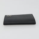 GUCCI Kaarthouder Leer Zwart Zilver Auth 189021A-5