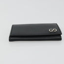 GUCCI Kaarthouder Leer Zwart Zilver Auth 189021A-6