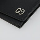 GUCCI Kaarthouder Leer Zwart Zilver Auth 189021A-7