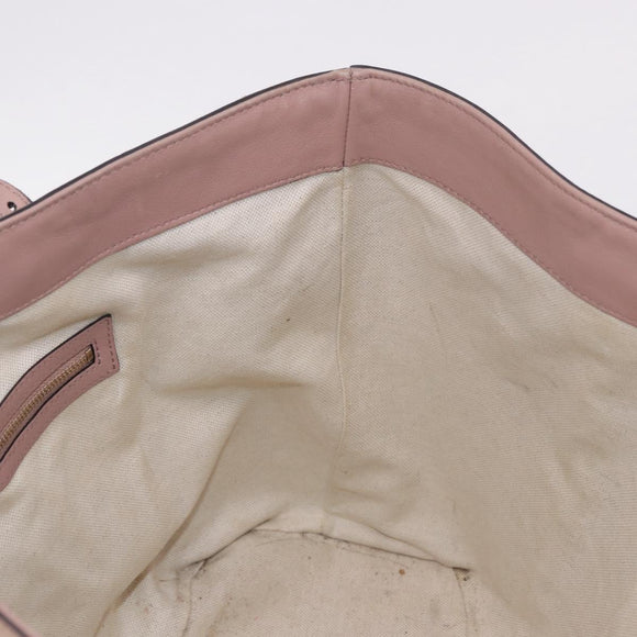 GUCCI Micro GG Canvas Micro Guccissima Tote Bag PVC Pink Gold 309613 Auth 189026