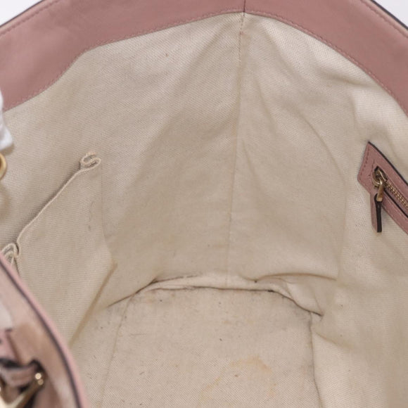 GUCCI Micro GG Canvas Micro Guccissima Tote Bag PVC Pink Gold 309613 Auth 189026