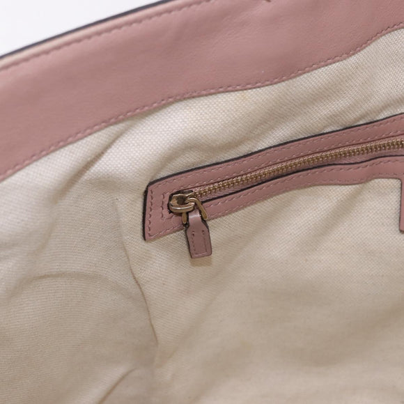 GUCCI Micro GG Canvas Micro Guccissima Tote Bag PVC Pink Gold 309613 Auth 189026