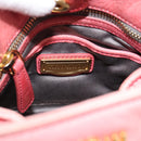 Miu Miu Ribbon Hand Bag Leather 2way Pink Gold Auth 189027A-18