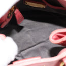 Miu Miu Ribbon Hand Bag Leather 2way Pink Gold Auth 189027A-11
