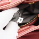 Miu Miu Ribbon Hand Bag Leather 2way Pink Gold Auth 189027A-12