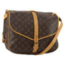 LOUIS VUITTON Monogram Saumur 35 Shoulder Bag M42254 LV Auth 189028A-1