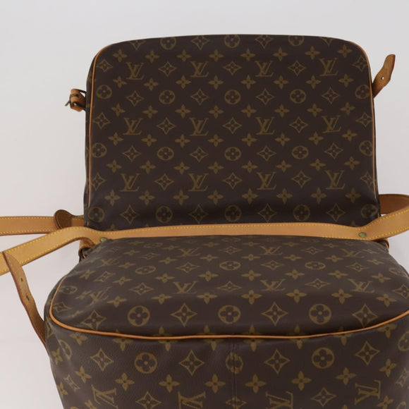 LOUIS VUITTON Monogram Saumur 35 Shoulder Bag M42254 LV Auth 189028A