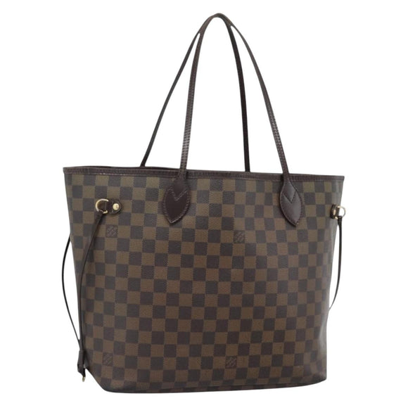LOUIS VUITTON Damier Ebene Neverfull MM Tote Bag N51105 LV Auth 189029