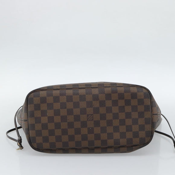 LOUIS VUITTON Damier Ebene Neverfull MM Tote Bag N51105 LV Auth 189029