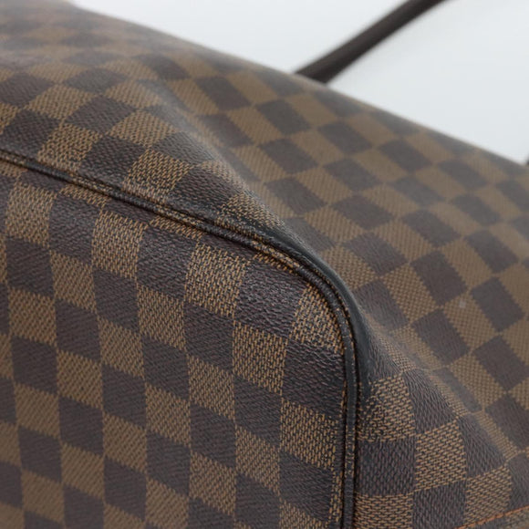 LOUIS VUITTON Damier Ebene Neverfull MM Tote Bag N51105 LV Auth 189029