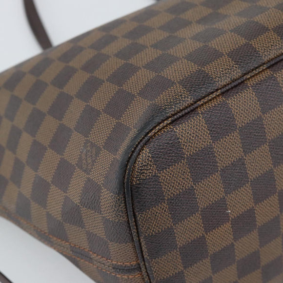 LOUIS VUITTON Damier Ebene Neverfull MM Tote Bag N51105 LV Auth 189029
