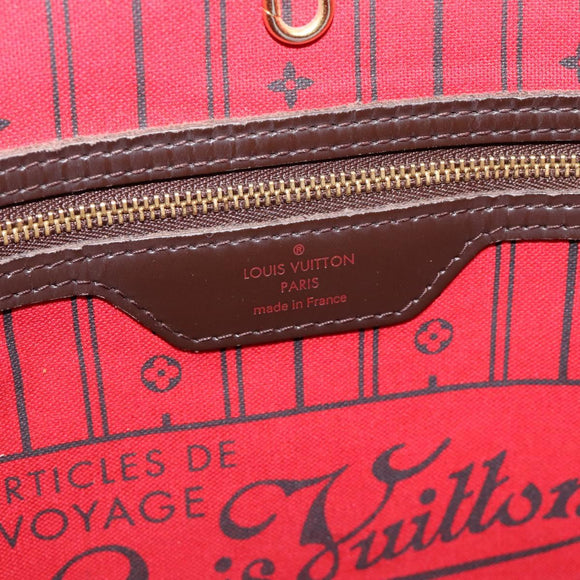 LOUIS VUITTON Damier Ebene Neverfull MM Tote Bag N51105 LV Auth 189029