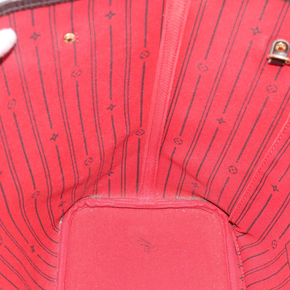 LOUIS VUITTON Damier Ebene Neverfull MM Tote Bag N51105 LV Auth 189029