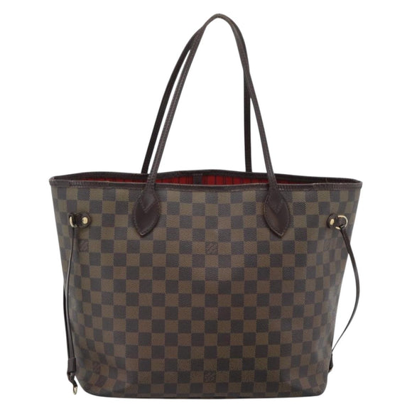 LOUIS VUITTON Damier Ebene Neverfull MM Tote Bag N51105 LV Auth 189029