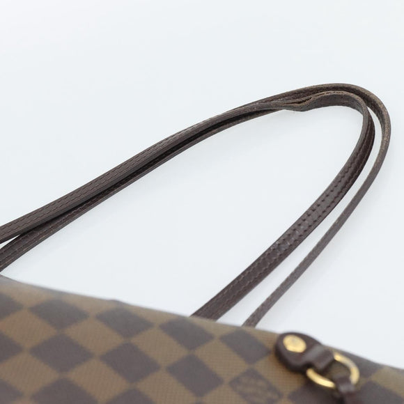 LOUIS VUITTON Damier Ebene Neverfull MM Tote Bag N51105 LV Auth 189029
