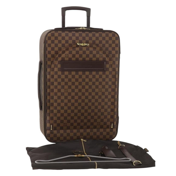 LOUIS VUITTON Damier Ebene Pegas 60 Suitcase N23255 LV Auth 189035