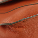 Chloe Marcie Hand Bag Leather 2way Orange Gold Auth 189042A-9