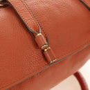Chloe Marcie Hand Bag Leather 2way Orange Gold Auth 189042A-19