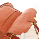 Chloe Marcie Hand Bag Leather 2way Orange Gold Auth 189042A-22