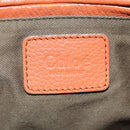 Chloe Marcie Hand Bag Leather 2way Orange Gold Auth 189042A-24