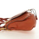 Chloe Marcie Hand Bag Leather 2way Orange Gold Auth 189042A-3