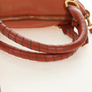 Chloe Marcie Hand Bag Leather 2way Orange Gold Auth 189042A-7