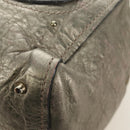 Chloe Paddington Hand Bag Leather Silver Gold Auth 189043M-14