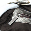 Chloe Paddington Hand Bag Leather Silver Gold Auth 189043M-23