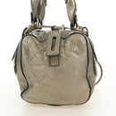 Chloe Paddington Hand Bag Leather Silver Gold Auth 189043M-5