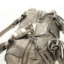 Chloe Paddington Hand Bag Leather Silver Gold Auth 189043M-6