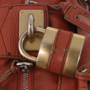 Chloe Paddington Hand Bag Leather Pink Gold Silver Auth 189045A-19