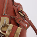 Chloe Paddington Hand Bag Leather Pink Gold Silver Auth 189045A-21