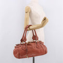 Chloe Paddington Hand Bag Leather Pink Gold Silver Auth 189045A-27