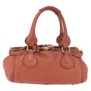 Chloe Paddington Hand Bag Leather Pink Gold Silver Auth 189045A-13