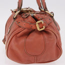 Chloe Paddington Hand Bag Leather Pink Gold Silver Auth 189045A-3