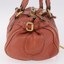 Chloe Paddington Hand Bag Leather Pink Gold Silver Auth 189045A-4