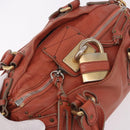 Chloe Paddington Hand Bag Leather Pink Gold Silver Auth 189045A-7