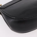 Chloe Drew Chain Shoulder Bag Leer Zwart Goud Auth 189046A-15