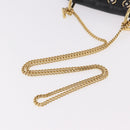 Chloe Drew Chain Shoulder Bag Leer Zwart Goud Auth 189046A-7