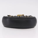 Chloe Drew Chain Shoulder Bag Leer Zwart Goud Auth 189046A-5