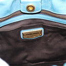 Miu Miu Hand Bag Leather 2way Blue Gold Auth 189047M-16
