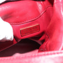 PRADA Petit Sack Hand Bag Leather Red Gold Auth 189049SM-15