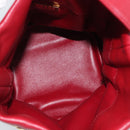PRADA Petit Sack Hand Bag Leather Red Gold Auth 189049SM-16